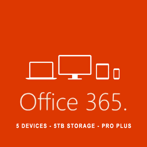 Microsoft Office 365 PERSONAL Professional Plus For 5 Devices PC and MAC 1 YEAR